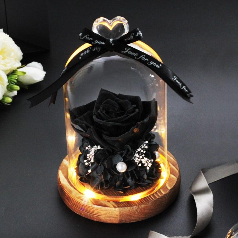 Magnifique Rose Eternelle sous clochelumineuse - Rose Eternelle La boutique