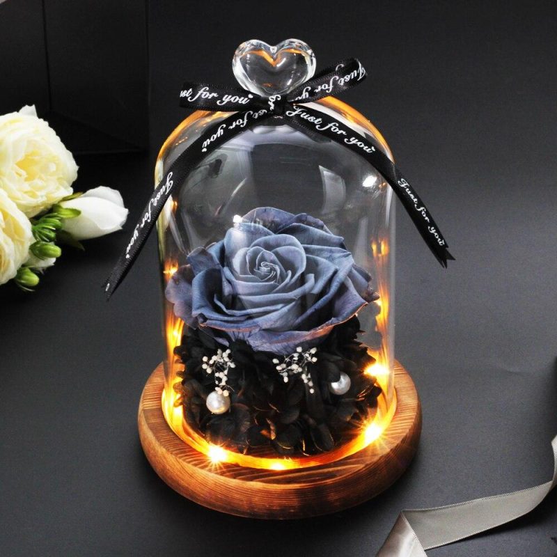 Magnifique Rose Eternelle sous clochelumineuse - Rose Eternelle La boutique