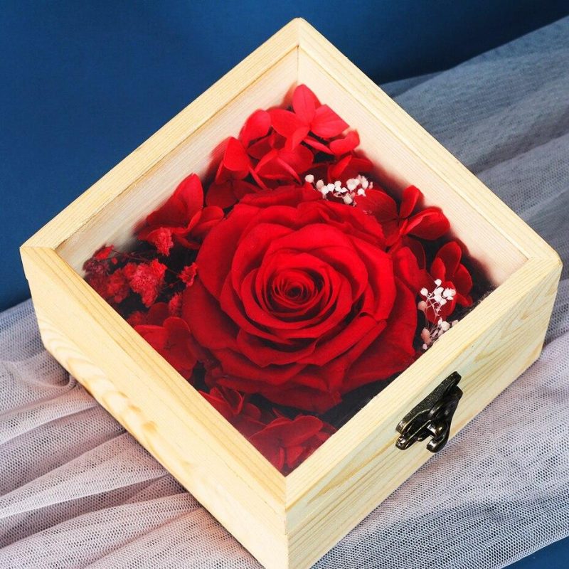 Rose Eternelle coffret décoratif Rouge - Rose Eternelle La boutique