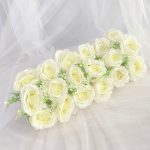 Décoration de mariage rose artificielle blanche
